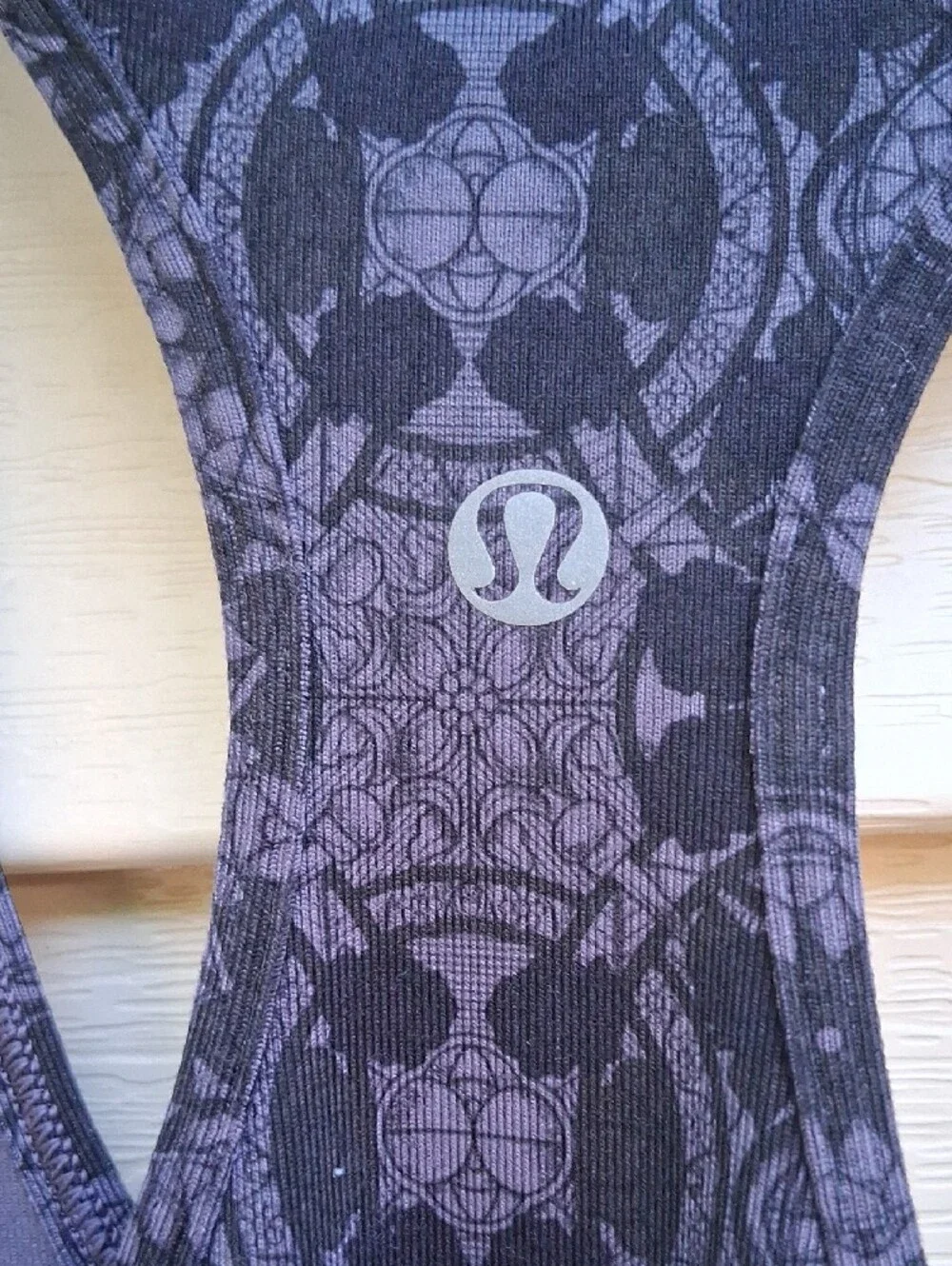 lululemon athletica Charcoal‎ Patterned Racerback Tank